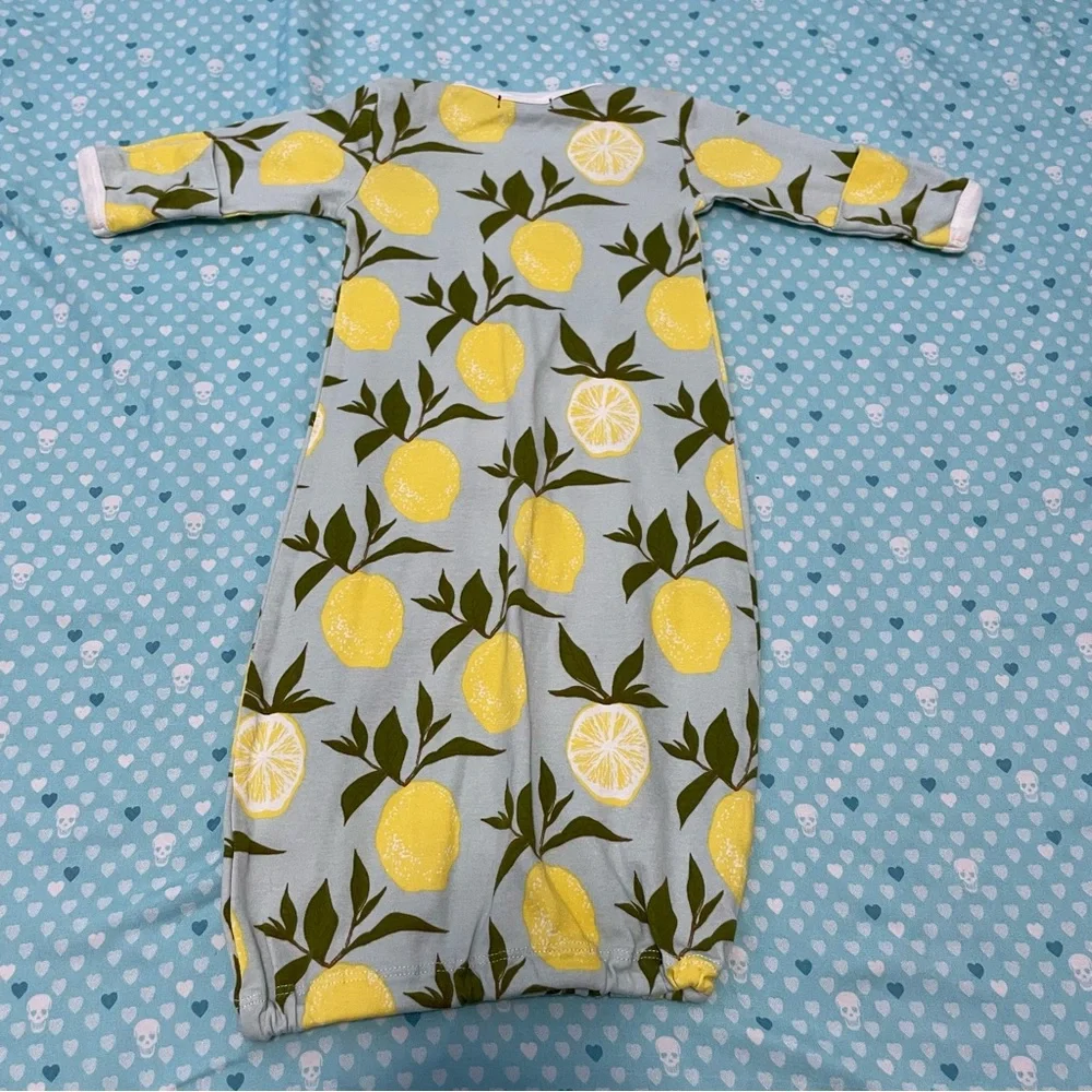 Milkbarn Lemon Organic Cotton Gown Size 0-3M